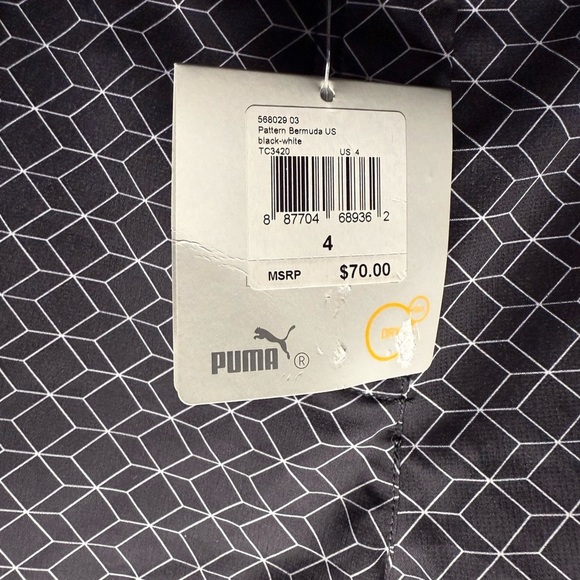 Women Puma Cell Black White Geometric Pattern Golf Pants 4 NWT - Picture 2 of 4